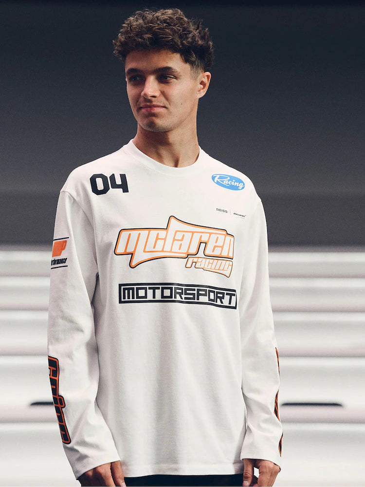 Reiss Oval McLaren F1 Team Cotton Logo T-Shirt Unisex Fit