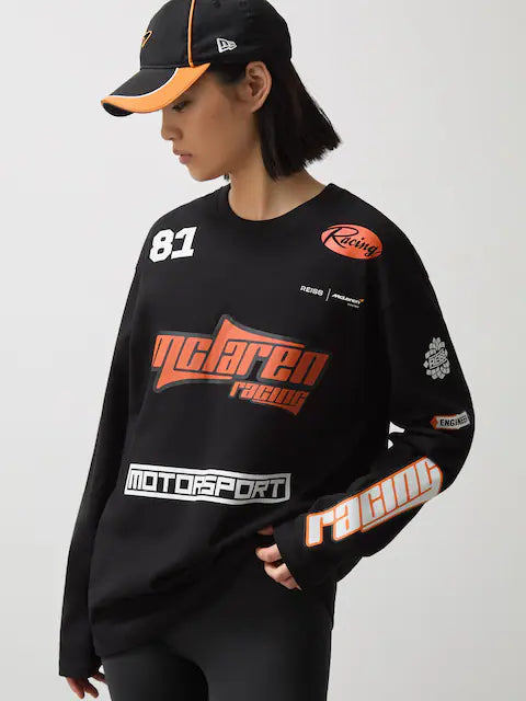 Reiss Oval McLaren F1 Team Cotton Logo T-Shirt Unisex Fit