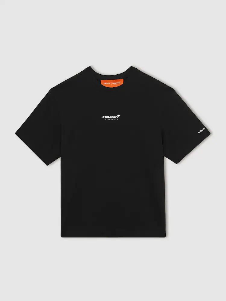 Reiss Black Dna McLaren F1 Team Lando-Print T-Shirt Unisex Fit