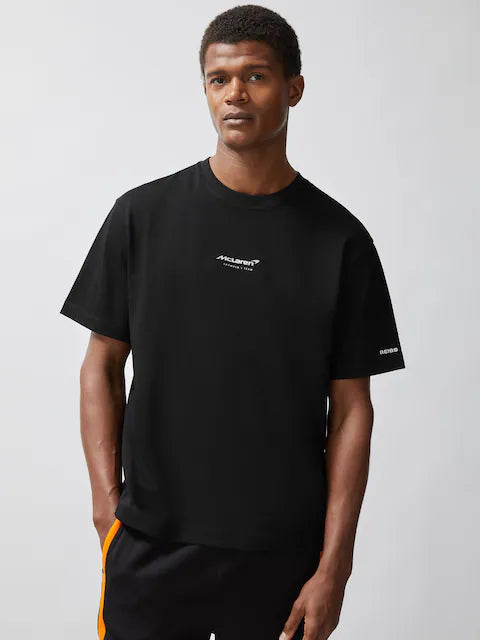 Reiss Black Dna McLaren F1 Team Lando-Print T-Shirt Unisex Fit