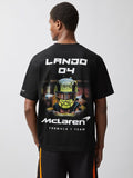 Reiss Black Dna McLaren F1 Team Lando-Print T-Shirt Unisex Fit